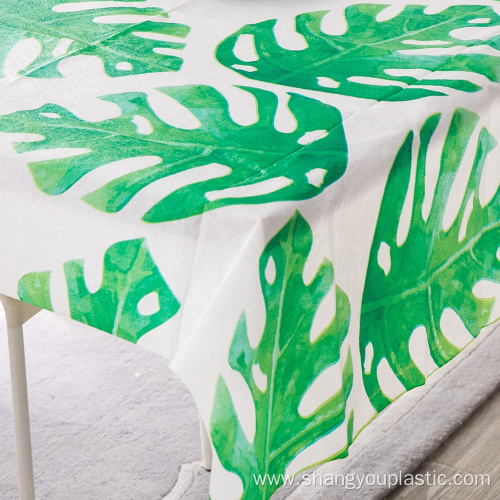 factory cheap leaves flannel PE Table cover